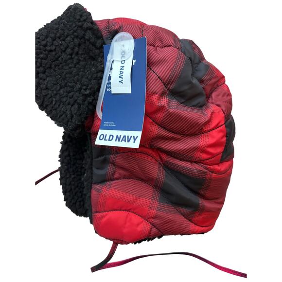 Old Navy Adult Large Quilted Trapper Hat Faux Fur Go Warm New! - Picture 1 of 7